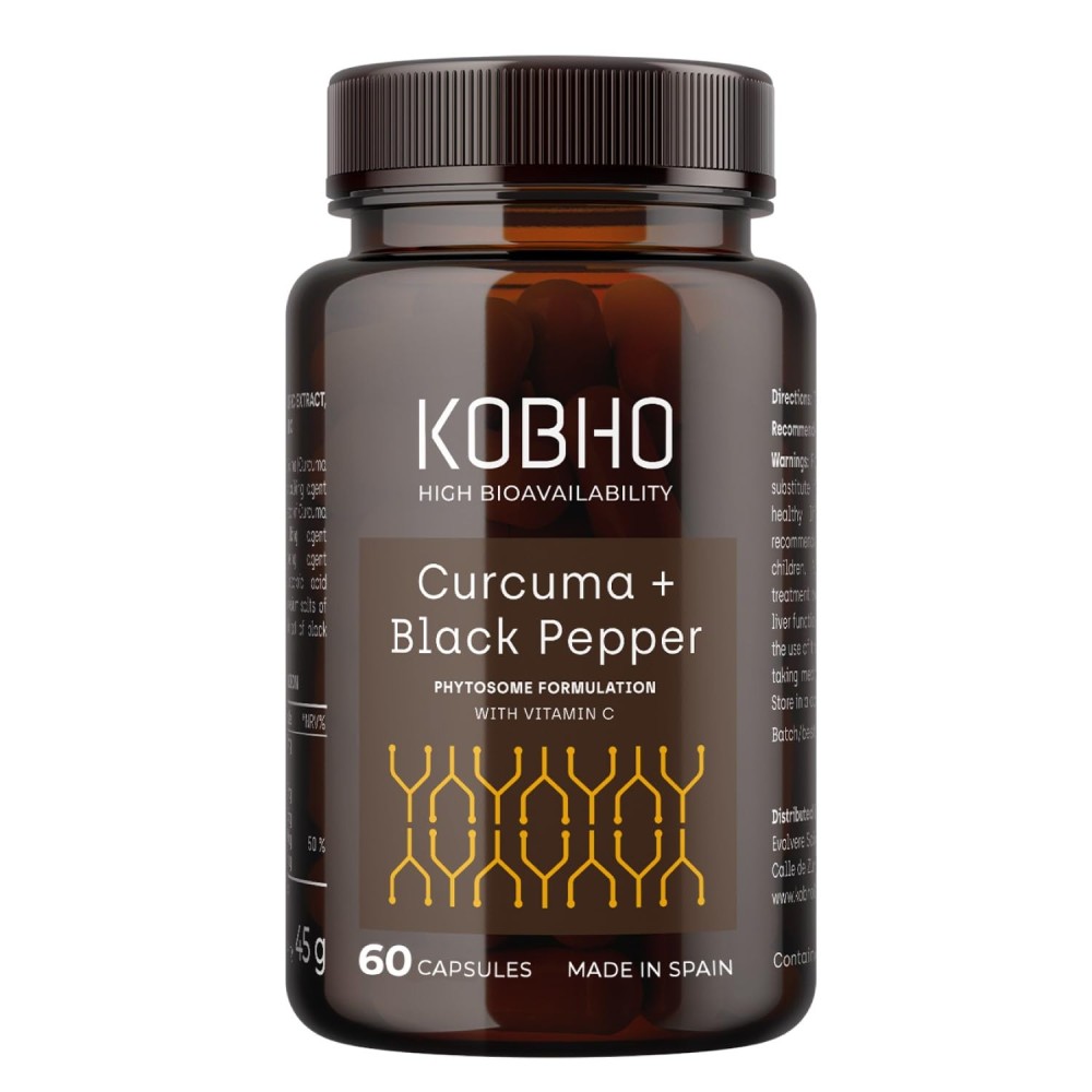 KOBHO LABS CURCUMA + BLACK PEPPER 60 CAPSULAS