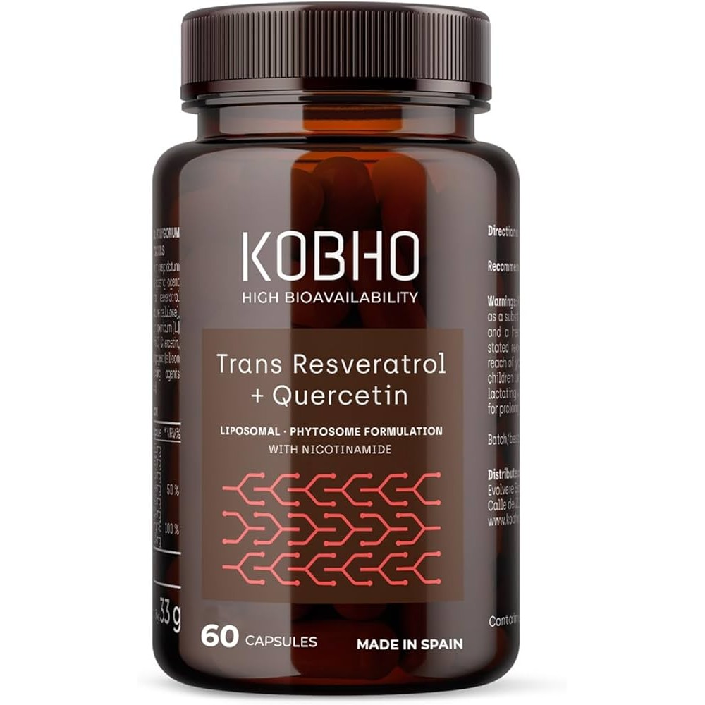 KOBHO LABS TRANS RESVERATROL + QUERCETIN 60 CAPSULAS