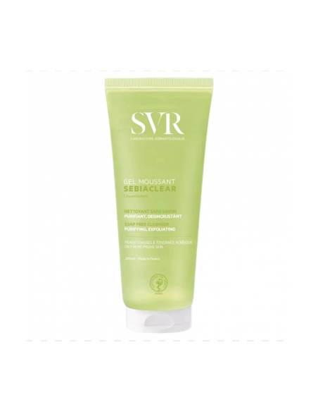 SVR SEBIACLEAR GEL MOUSSANT ESPUMA LIMPIADORA DESINCRUSTANTE SIN JABON PURIFICANTE 200 ML