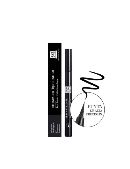 SOIVRE COSMETICS DELINEADOR LIQUIDO EYELINER 1,1 ML COLOR NEGRO