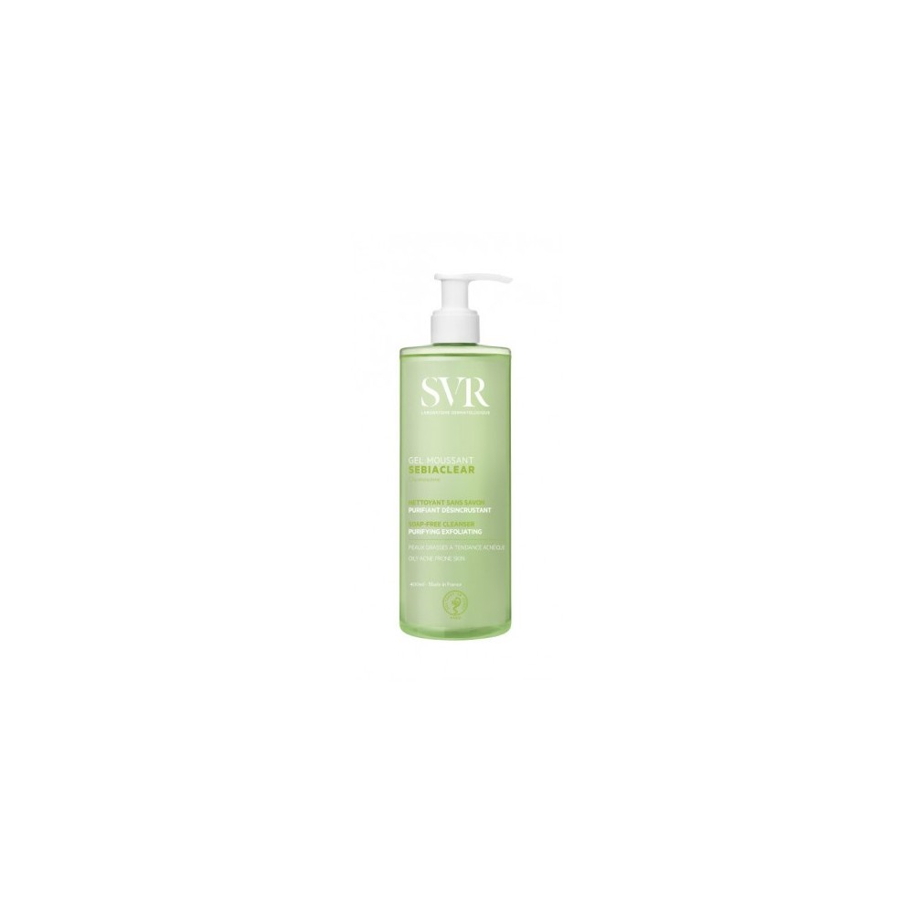 SVR SEBIACLEAR GEL MOUSSANT ESPUMA LIMPIADORA DESINCRUSTANTE SIN JABON PURIFICANTE 400 ML