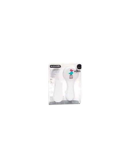 CEPILLO Y PEINE INFANTIL SOFT SUAVINEX BLANCO DECORADO