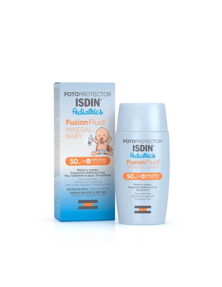 FOTOPROTECTOR ISDIN SPF-50+ FUSION FLUID MINERAL PEDIATRICS BABY 50 ML