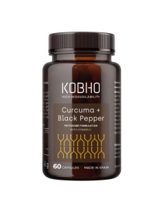 KOBHO LABS CURCUMA + BLACK PEPPER 60 CAPSULAS