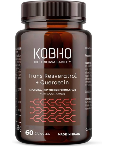 KOBHO LABS TRANS RESVERATROL + QUERCETIN 60 CAPSULAS