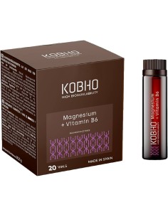 KOBHO LABS MAGNESIUM + VITAMIN B6 20 VIALES
