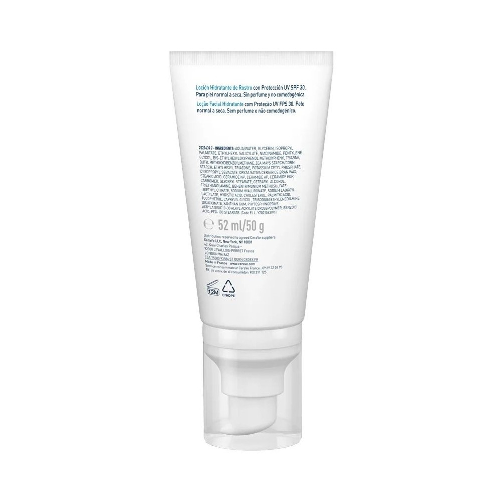 CERAVE LOCION HIDRATANTE DE ROSTRO SPF 50 1...