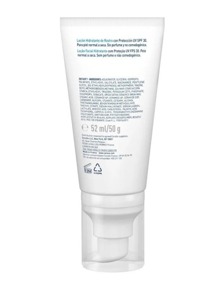 CERAVE LOCION HIDRATANTE DE ROSTRO SPF 50 1 TUBO 52 ML