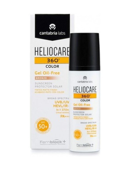 HELIOCARE 360º COLOR WATER GEL PROTECTOR SOLAR SPF 50+ 1 ENVASE 50 ML COLOR BRONZE