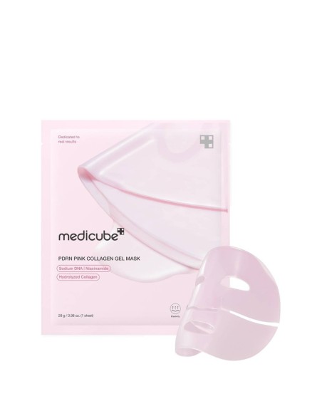 MEDICUBE PDRN PINK COLLAGEN GEL MASK 28GR MASCARILLA ROSA