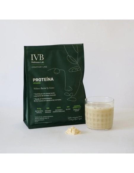 IVB PROTEINA VEGANA SIN AZUCAR 20TOMAS CON ENZIMAS Y SIN GLUTEN