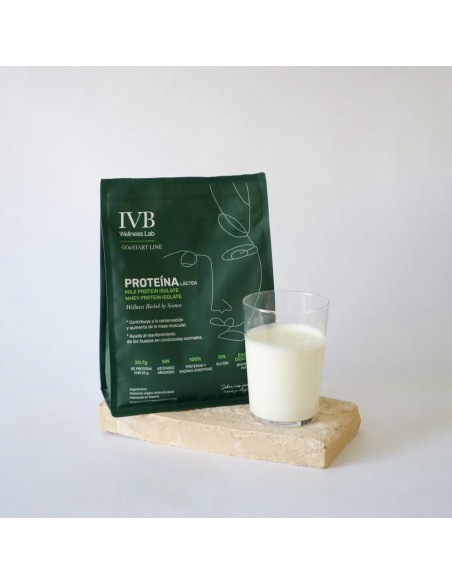 IVB PROTEINA LÁCTEA SIN AZÚCAR NI GLUTEN CON ENZIMAS DIGESTIVAS 20 TOMAS