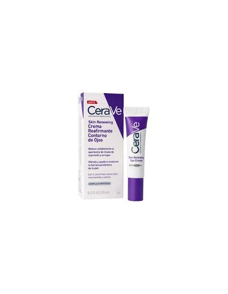 CERAVE CONTORNO OJOS CREMA REAFIRMANTE CON CERAMIDAS, NIACINAMIDA Y CAFEINA 15ML
