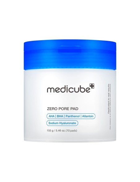 MEDICUBE PAD ZERO PORE 70 PADS CON PANTHENOL ALANTOINA Y ACIDO HIALURÓNICO