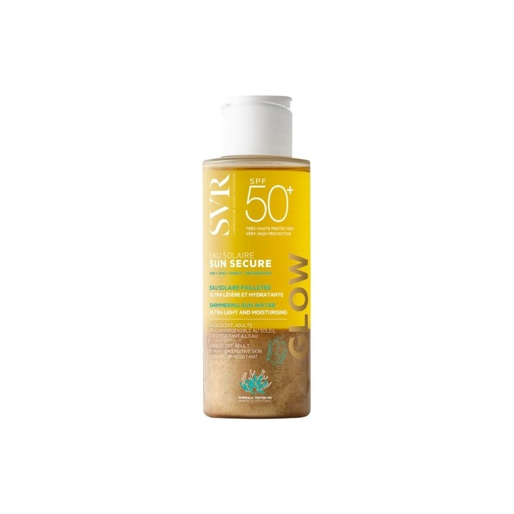 SVR SUN SECURE SPF50+ EAU SOLAIRE  GLOW 100 ML.
