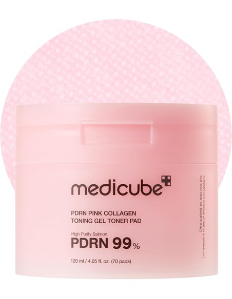 MEDICUBE PDRN PADS PDRN COLLAGEN GEL TONER SALMON 99%PURITY 70PAD CON 120ML