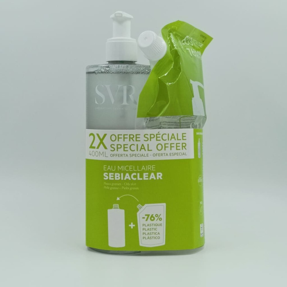 SVR SEBIACLEAR DUO EAU MICELLAIRE 400 ML + RECARGA 400 ML