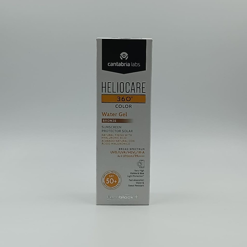 HELIOCARE 360º COLOR WATER GEL PROTECTOR SOLAR SPF 50+ 1 ENVASE 50 ML COLOR BRONZE