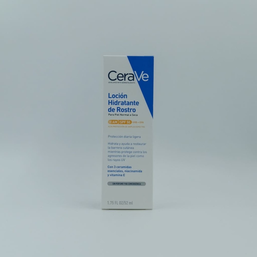 CERAVE LOCION HIDRATANTE DE ROSTRO SPF 50 1 TUBO 52 ML